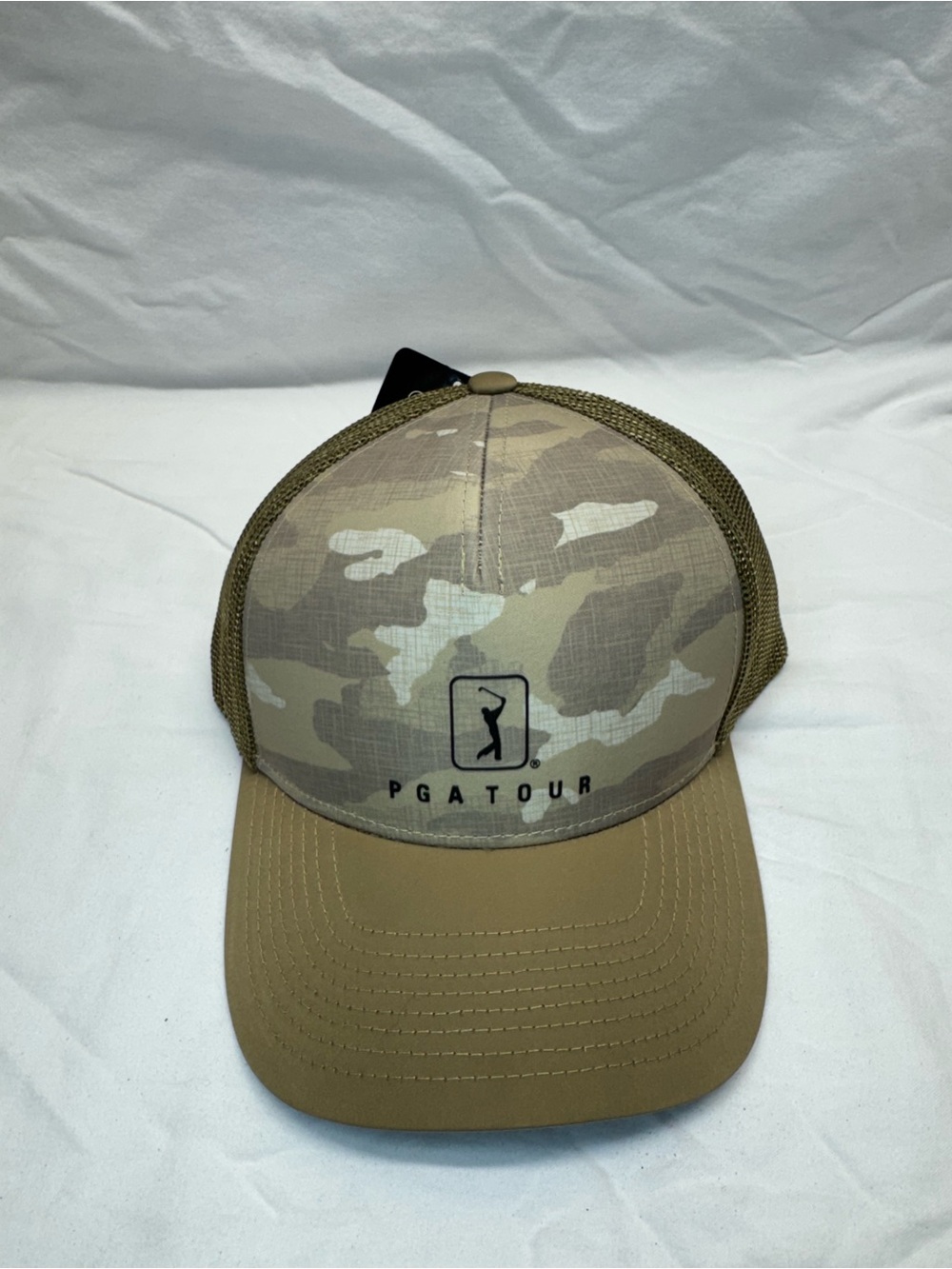 PGA Tour Camo Mesh-Back Cap in Khaki and Olive